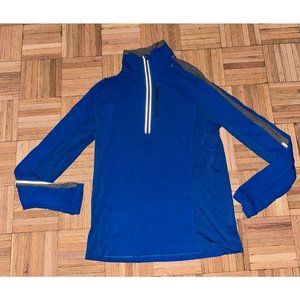 Lululemon 1/2 Zip Pullover Long Sleeve Shirt Mens Large Blue Stretch Athletic